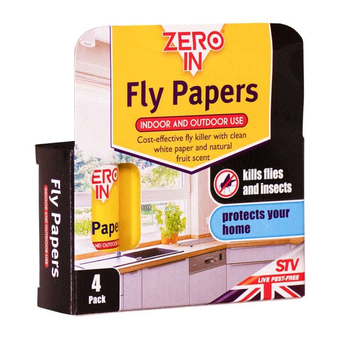 Zero In Fly Papers 4 Pack ZER015