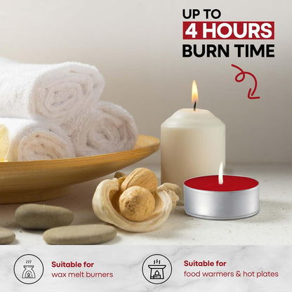 Scented Tea Lights Candles Pack of 25 - Apple Spice