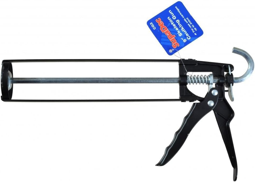 SupaDec 9" Skeleton Caulking Gun for Standard 310mm Cartridges - Black
