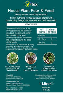 Vitax Liquid House Plant Pour & Feed 1 Litre
