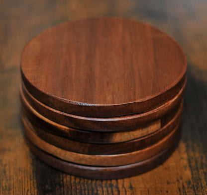 Apollo Acacia Wood Round Coasters 10cm - Set of 6