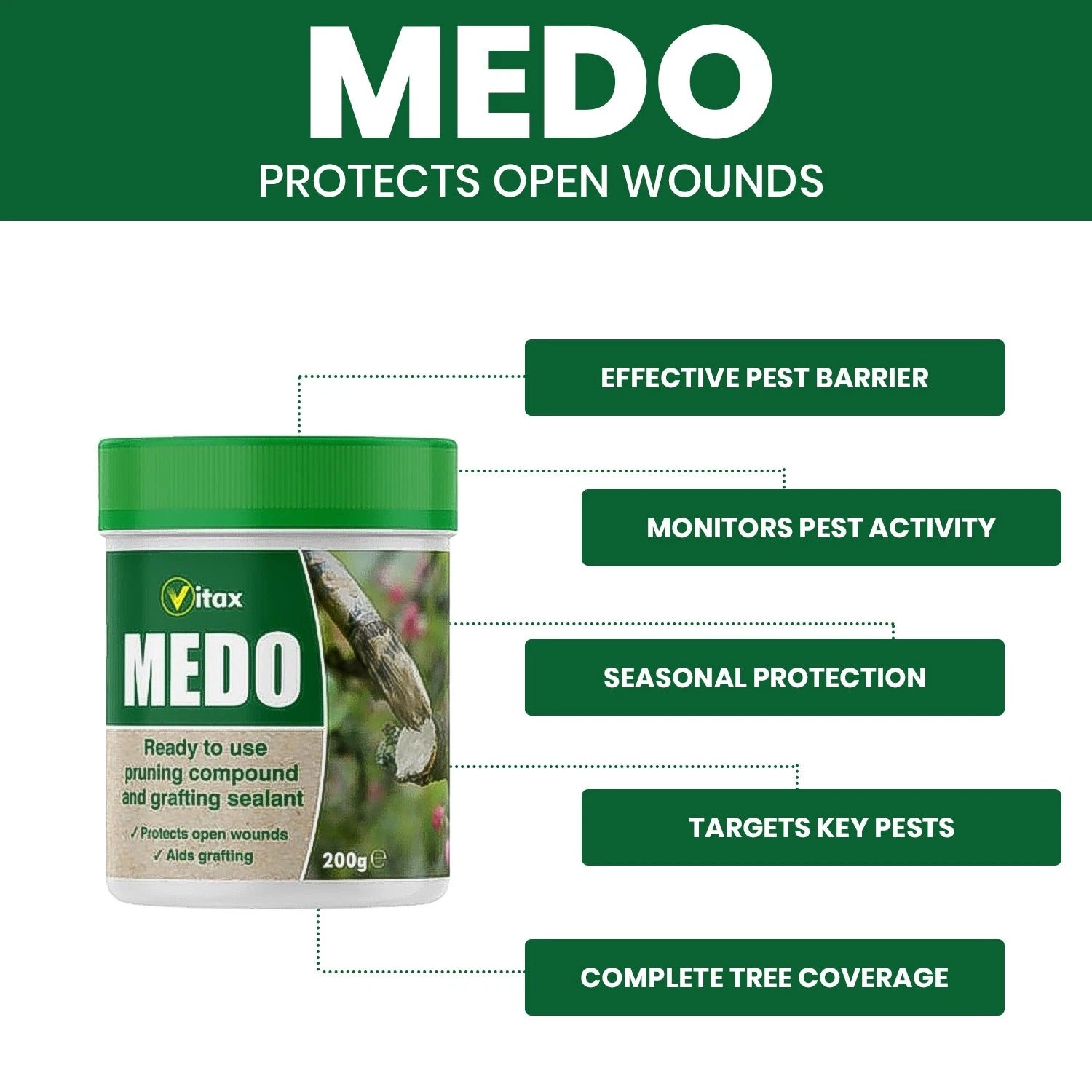 Vitax Medo Pruning Compound & Grafting Sealant - 200g