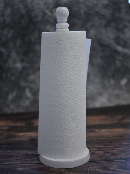 Apollo Beech Wood Paper Towel Holder - White