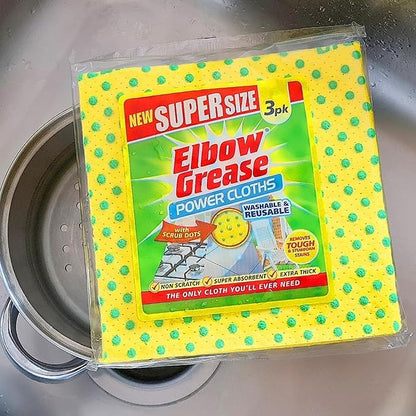 Elbow Grease Power Cleaning Cloths - Pack of 3 