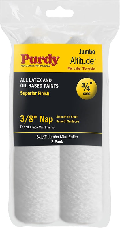Purdy Altitude Jumbo Mini 6.5" Pack of 2 Paint Roller Sleeves 3/8" Nap 3/4" Core