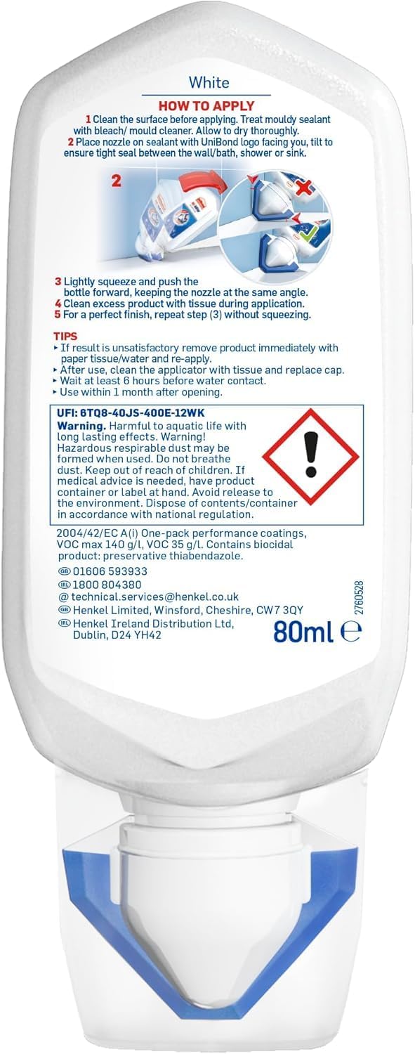 UniBond Re-New White Silicone Sealant Renewal - 80ml