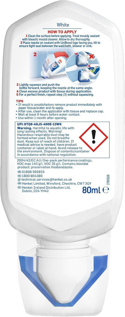 UniBond Re-New White Silicone Sealant Renewal - 80ml