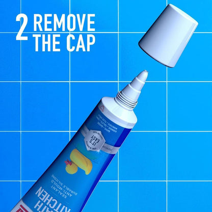 UniBond Anti Mould Bath & Kitchen Silicone Sealant White - Small 50ml Tube