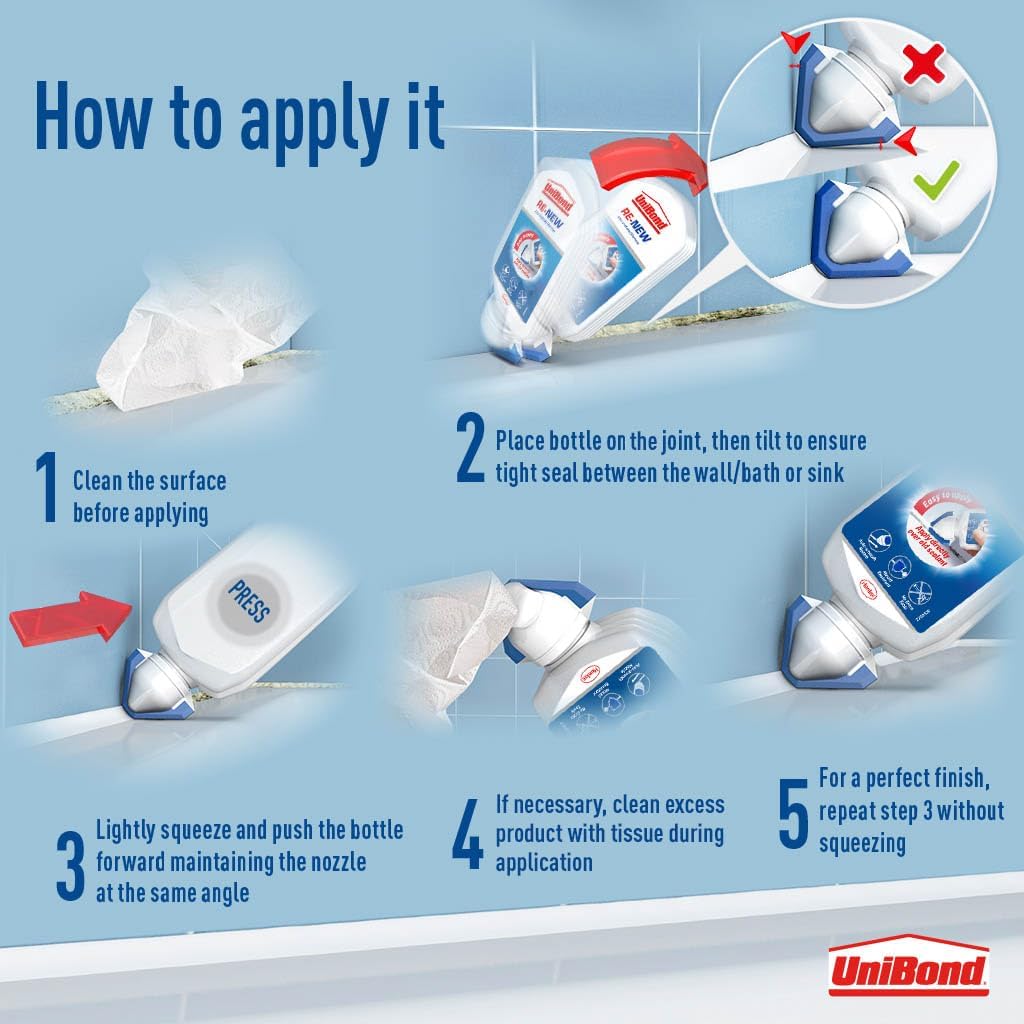 UniBond Re-New White Silicone Sealant Renewal - 80ml