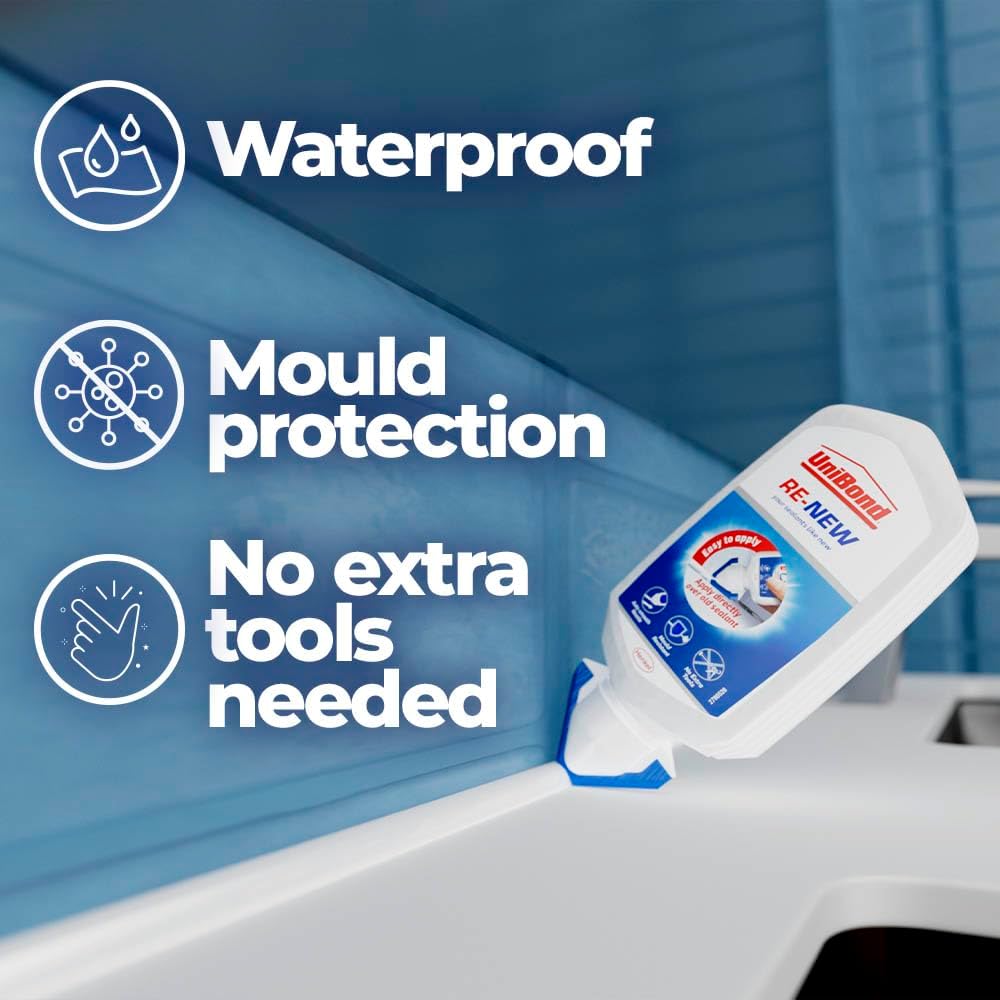UniBond Re-New White Silicone Sealant Renewal - 80ml
