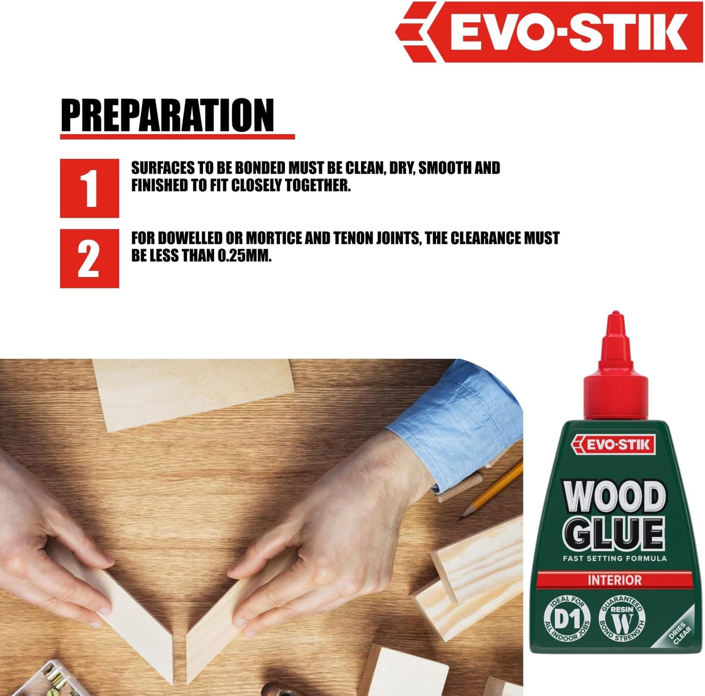 Evo-Stik Interior Wood Glue - 250ml 