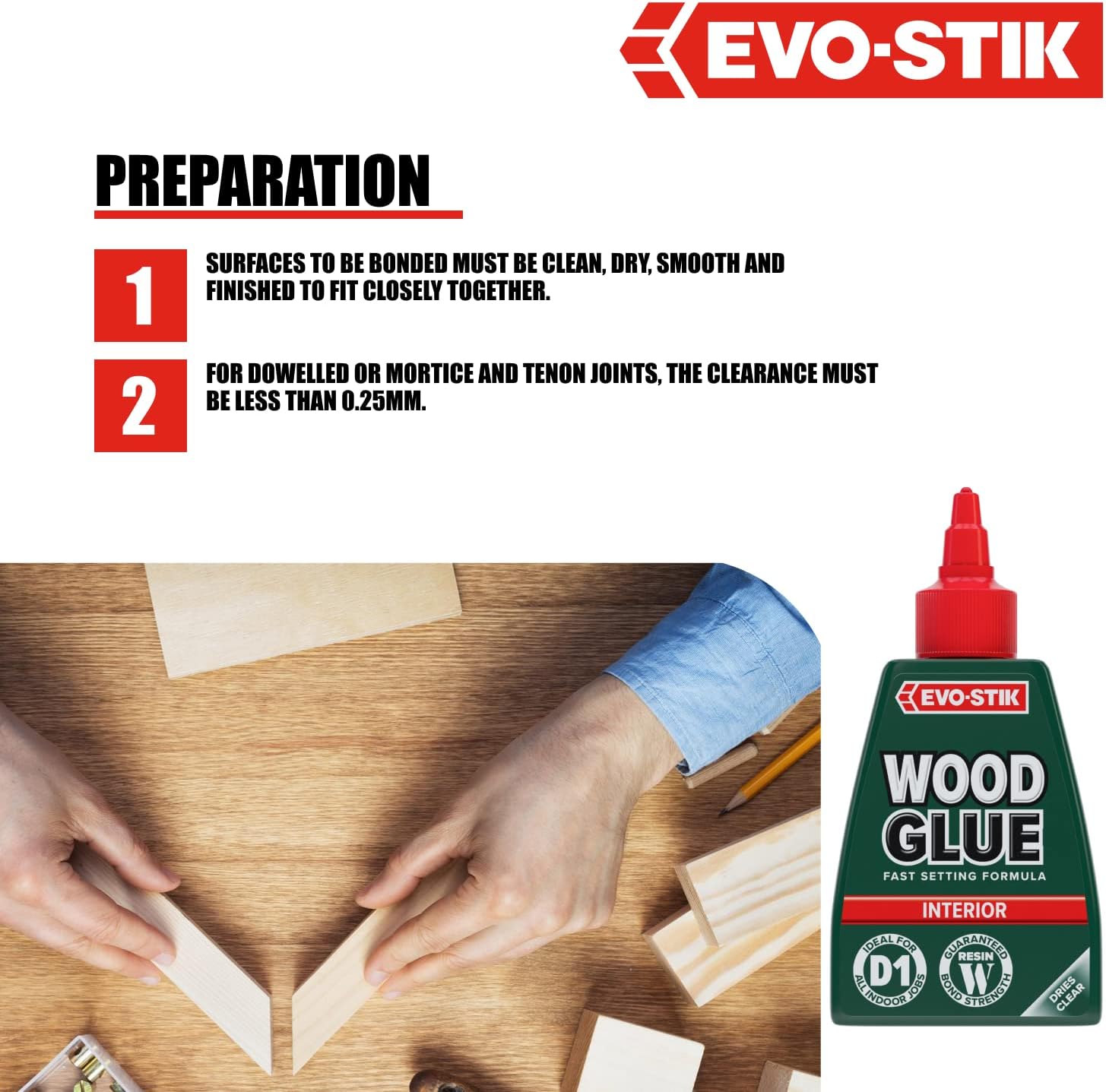 Evo-Stik Interior Wood Glue - 250ml 