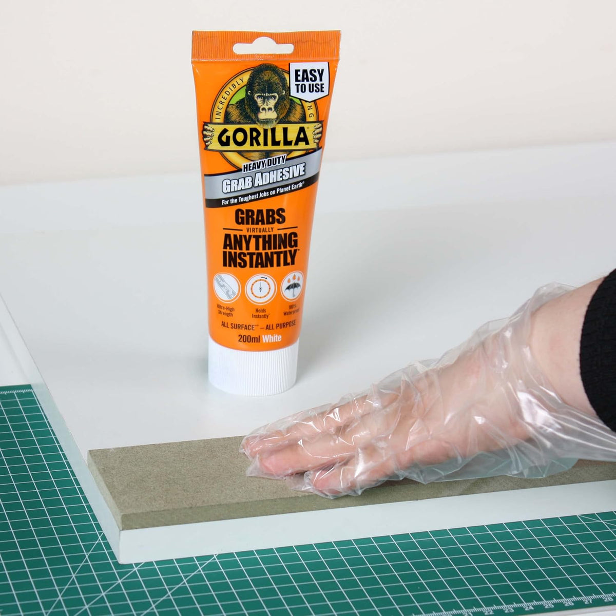 Gorilla Heavy Duty Grab Adhesive White - 200ml Tube