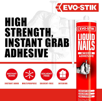 Evo-Stik Liquid Nails Interior Adhesive Cartridge - 290ml