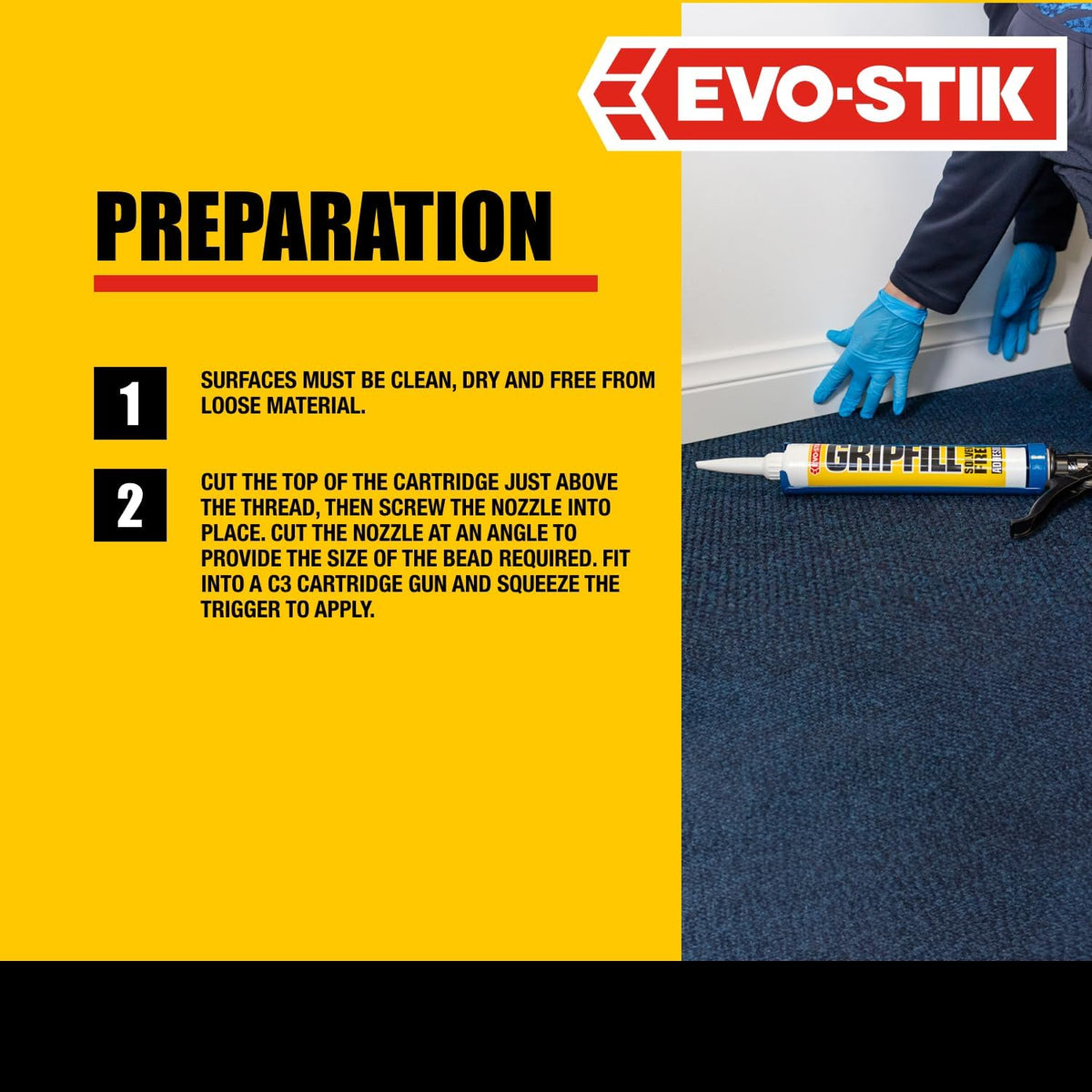 Evo-Stik Gripfill Solvent Free Grab Adhesive - 350ml Cartridge