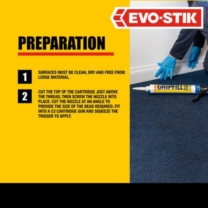 Evo-Stik Gripfill Solvent Free Grab Adhesive - 350ml Cartridge