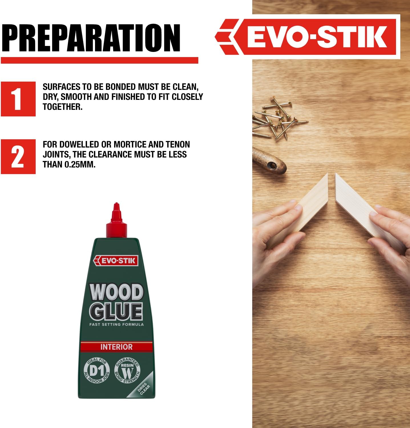 Evo-Stik Interior Wood Glue - 500ml 