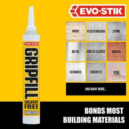 Evo-Stik Gripfill Solvent Free Grab Adhesive - 350ml Cartridge
