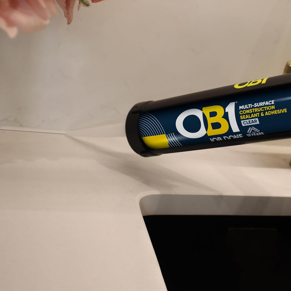 OB1 Construction Grab Adhesive & Sealant Cartridge - Clear 290ml
