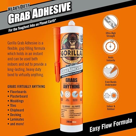 Gorilla Heavy Duty Grab Adhesive Cartridge - 290ml