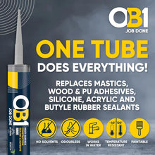 OB1 Construction Grab Adhesive & Sealant Cartridge - Grey 290ml