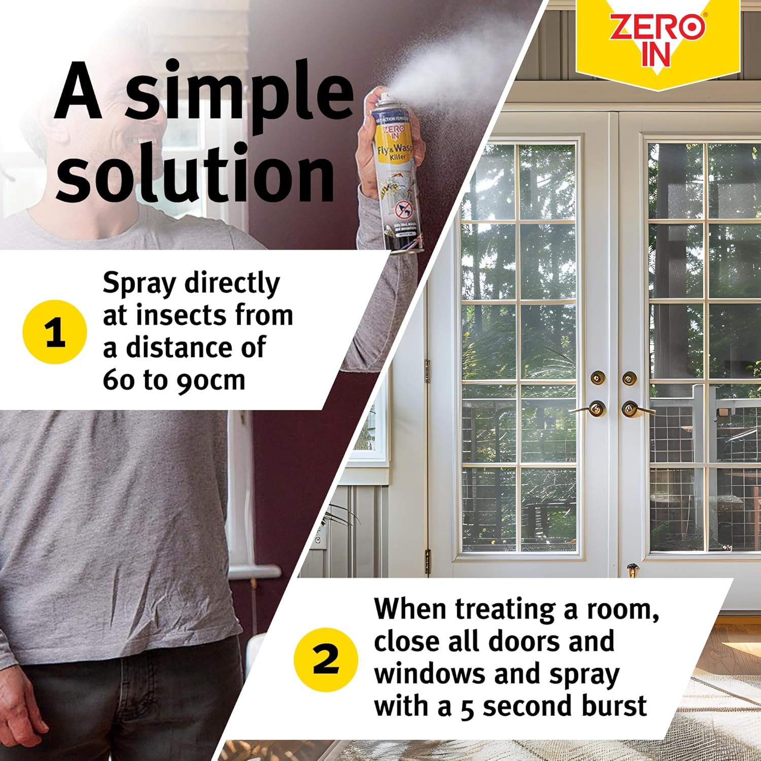 Zero In Fly & Wasp Killer 300ml Aerosol