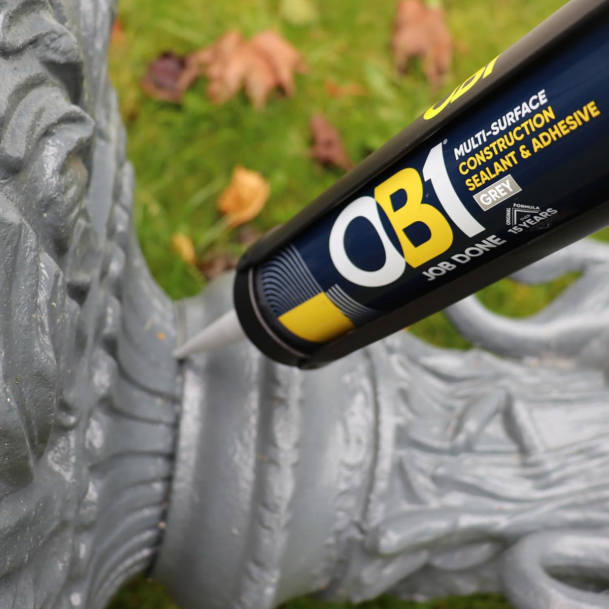 OB1 Construction Grab Adhesive & Sealant Cartridge - Grey 290ml