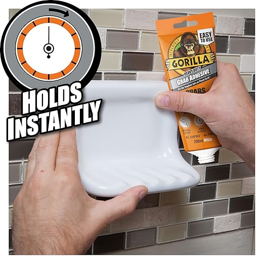 Gorilla Heavy Duty Grab Adhesive White - 200ml Tube