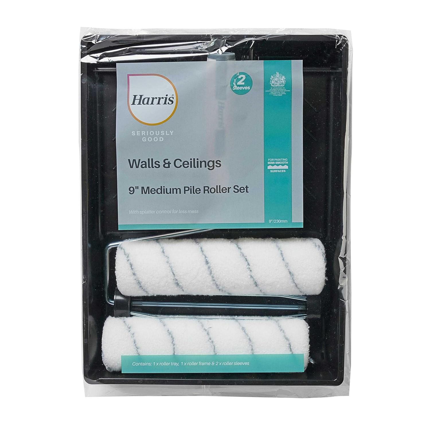 Harris Seriously Good Walls & Ceilings 9" Medium Pile Paint Roller Set