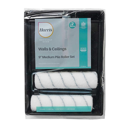 Harris Seriously Good Walls & Ceilings 9" Medium Pile Paint Roller Set