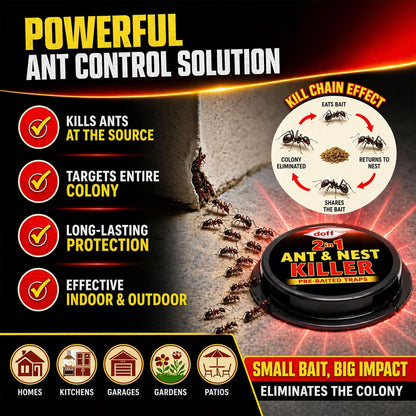 Doff 2 in 1 Ant & Nest Killer Pre Baited Traps - 4 Pack