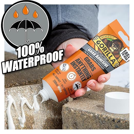 Gorilla Heavy Duty Grab Adhesive White - 200ml Tube