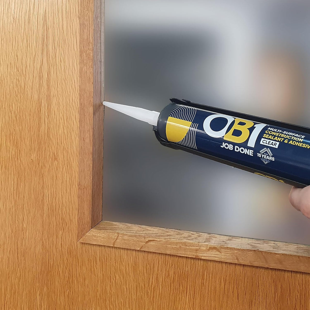 OB1 Construction Grab Adhesive & Sealant Cartridge - Clear 290ml