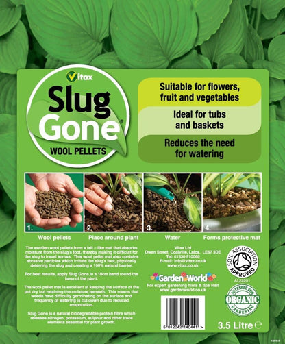 Vitax Slug Gone Wool Pellets - 3.5L