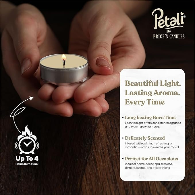 Scented Tea Lights Candles Pack of 25 - Vanilla