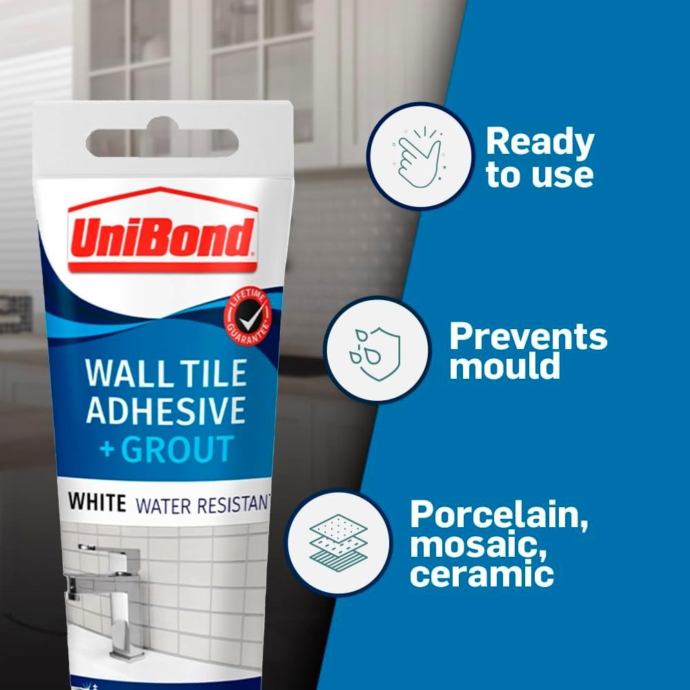 UniBond Wall Tile Adhesive & Grout 300g - White