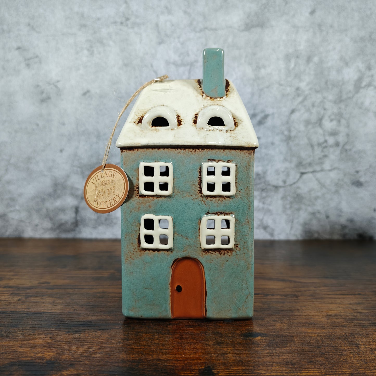 Village Pottery Tall House Tealight Holder