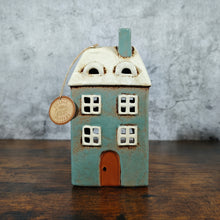 Village Pottery Tall House Tealight Holder