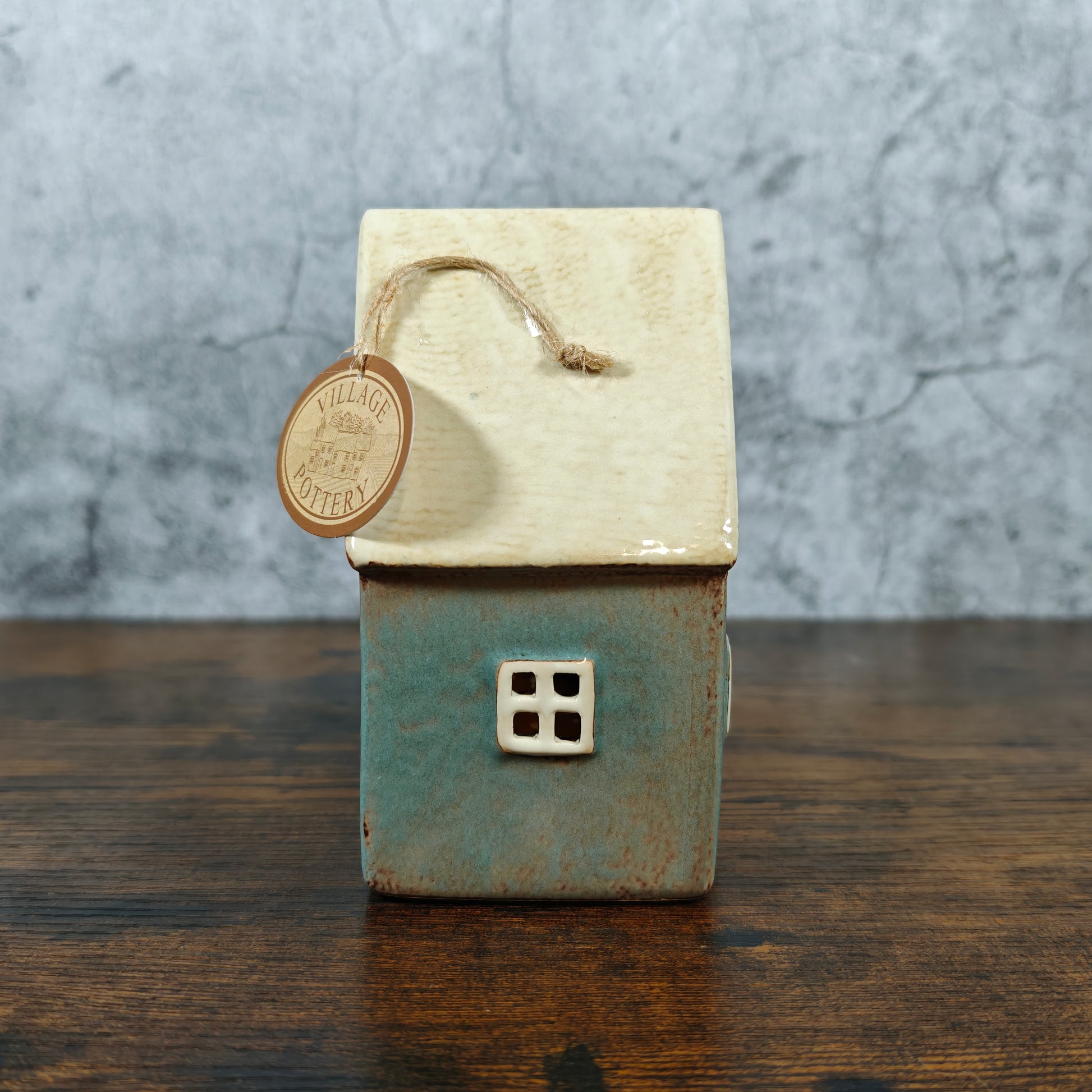 Village Pottery Grey House Tealight Holder