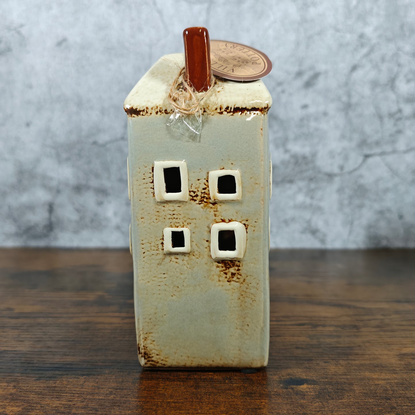 Village Pottery 2 House Tealight Holder