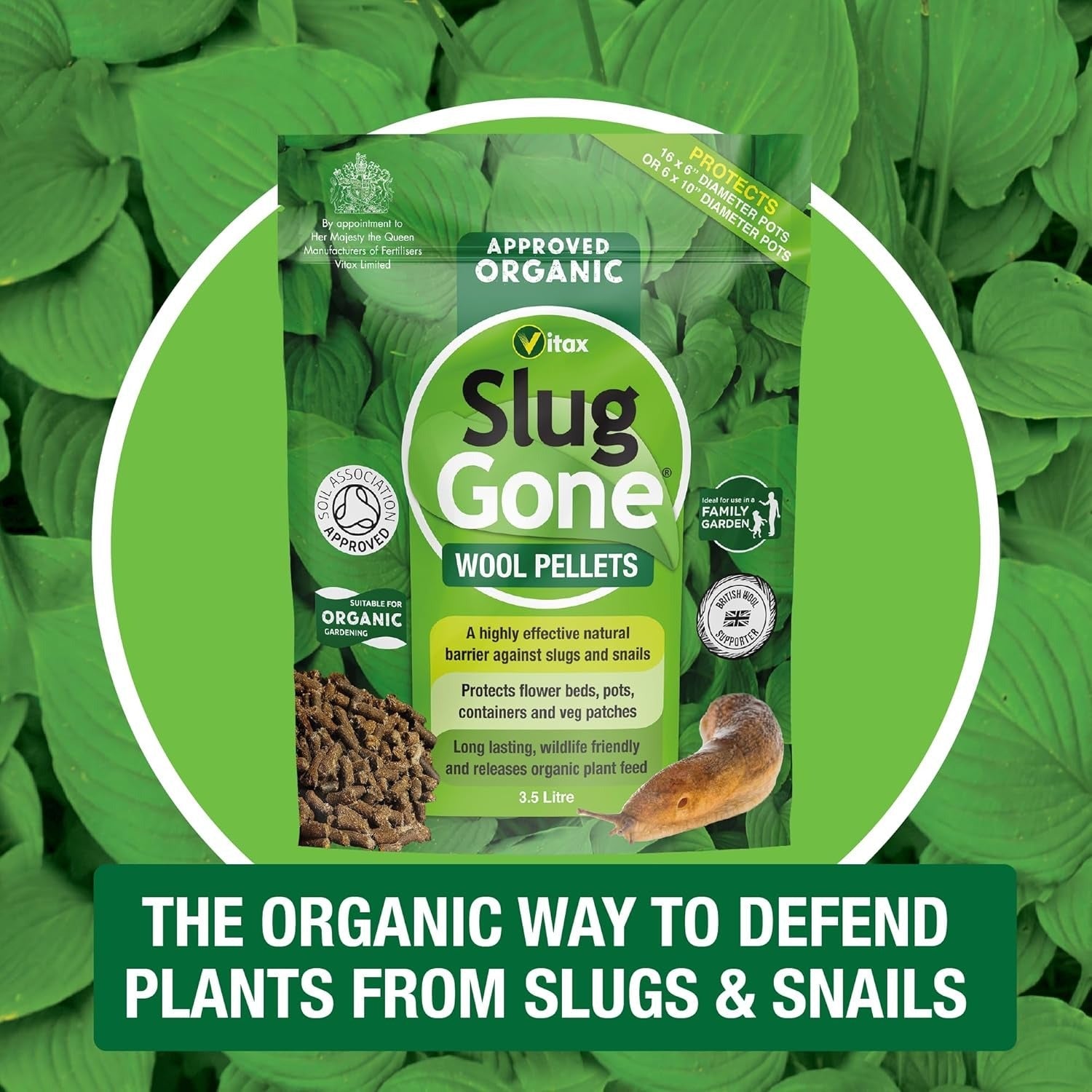 Vitax Slug Gone Wool Pellets - 3.5L