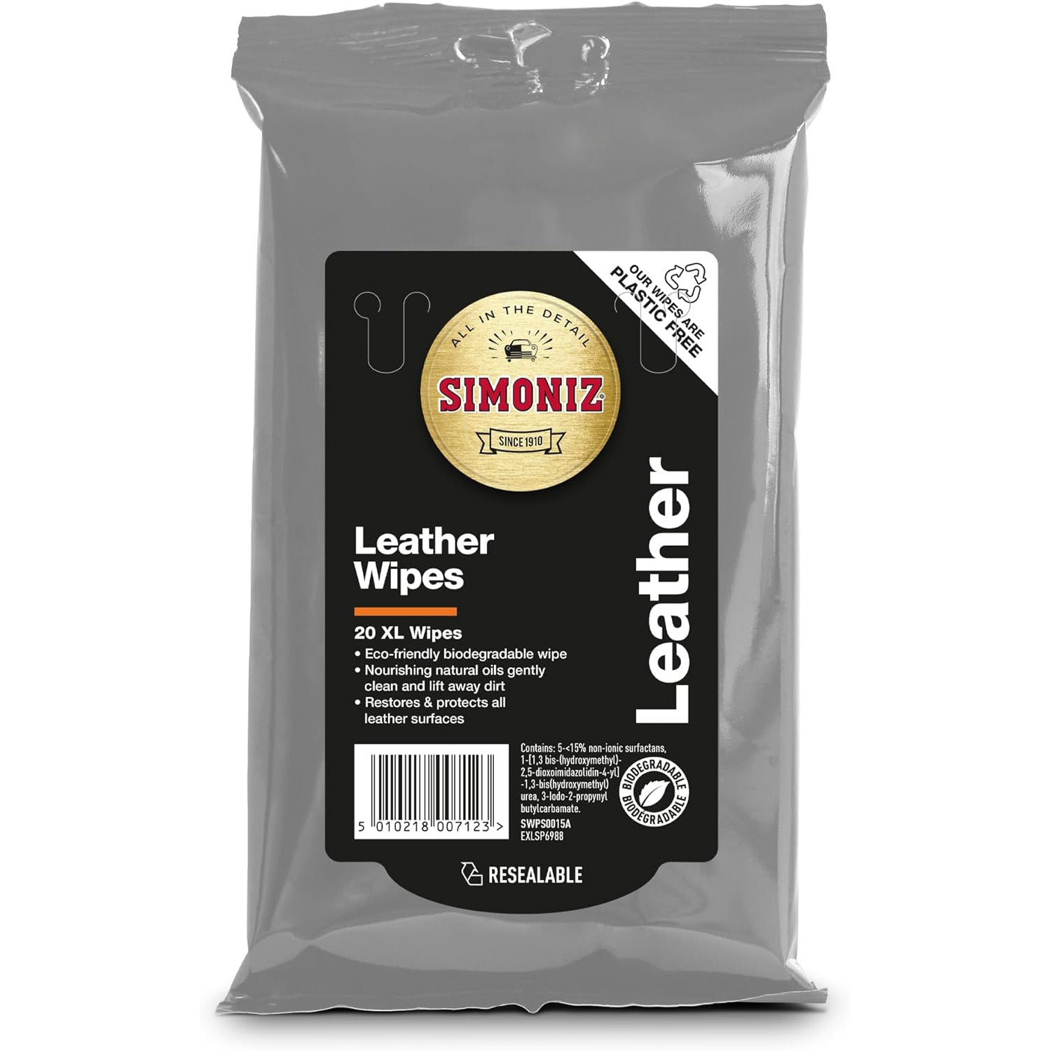 Simoniz Extra Large Leather Wipes - 20 Pack