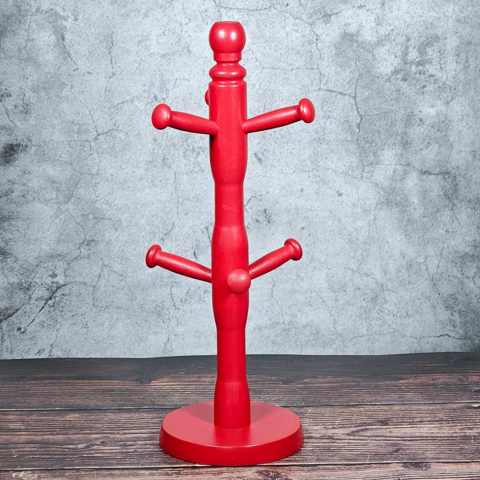 Apollo Beech Wood Mug Tree - Red