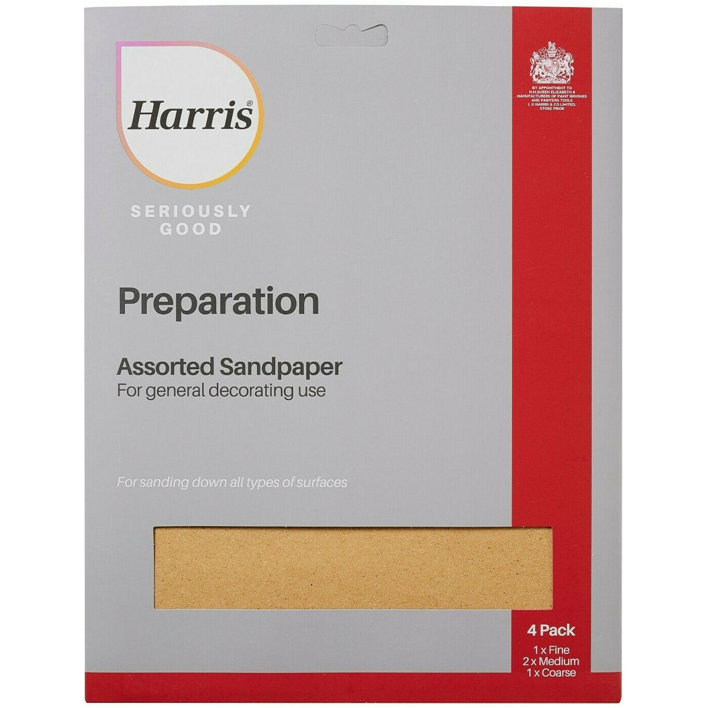 Harris Seriously Good Assorted Sandpaper - 4 Pack