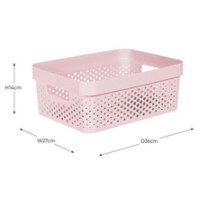 Curver Infinity Dots Medium Storage Basket 11 Litre - Pink