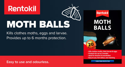 Rentokil Moth Balls Pack 20