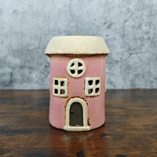 Village Pottery Round House Tealight Holder/Oil Burner - Pink