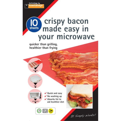 Toastabags Microwave Crispy Bacon Sheets - 10 Pack