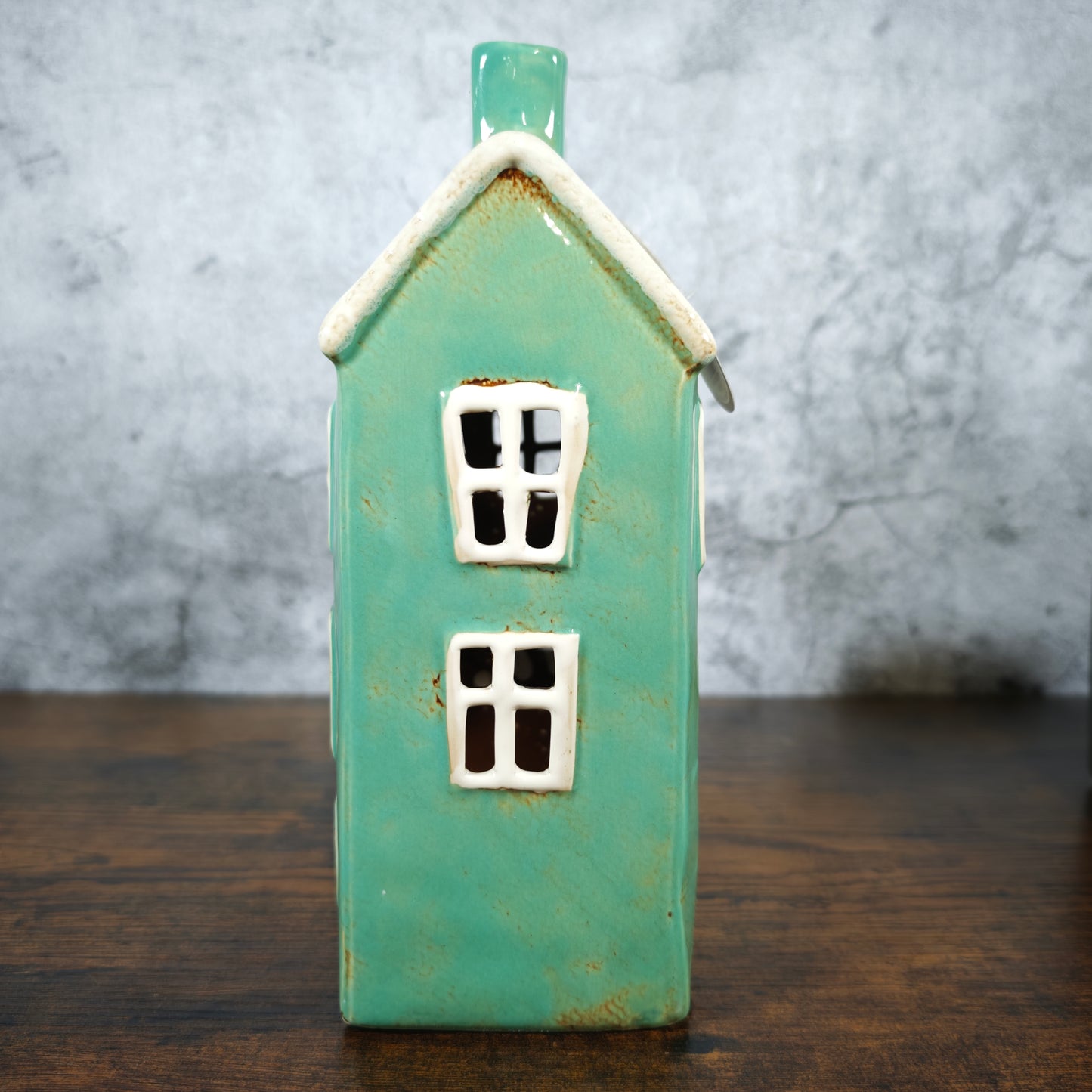 Village Pottery Large Green House Tealight Holder