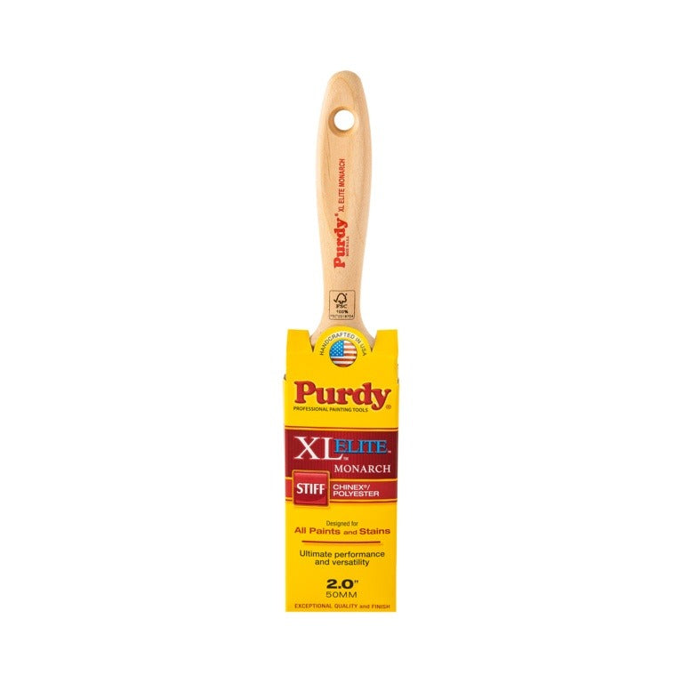 Purdy Monarch XL Elite Paint Brush Flat & Stiff - 2" / 50mm